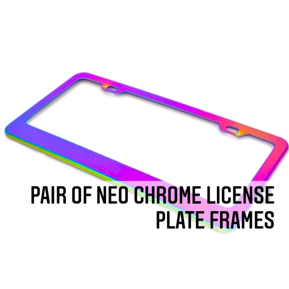 Neochrome License Plate Frames